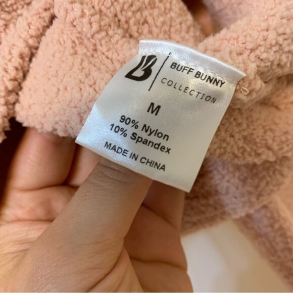 BuffBunny Collection Loop Yarn Crop Top Sweater Desert Rose Pink Size Medium - Picture 5 of 14